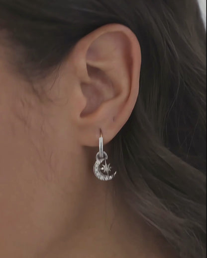 LUNA Earring Charms - Silver