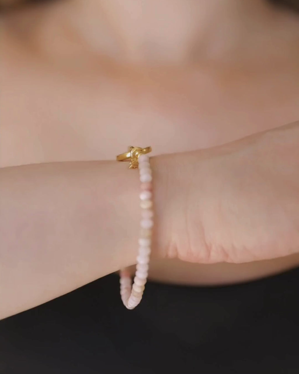SIA Pink Opal Beaded Bracelet
