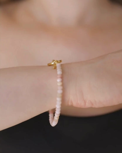 SIA Pink Opal Beaded Bracelet