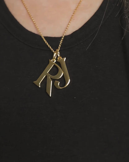 Large ALPHABET Pendant - Gold