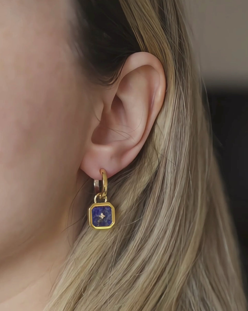 MOON TALISMAN Reversible Earring Charms - Lapis