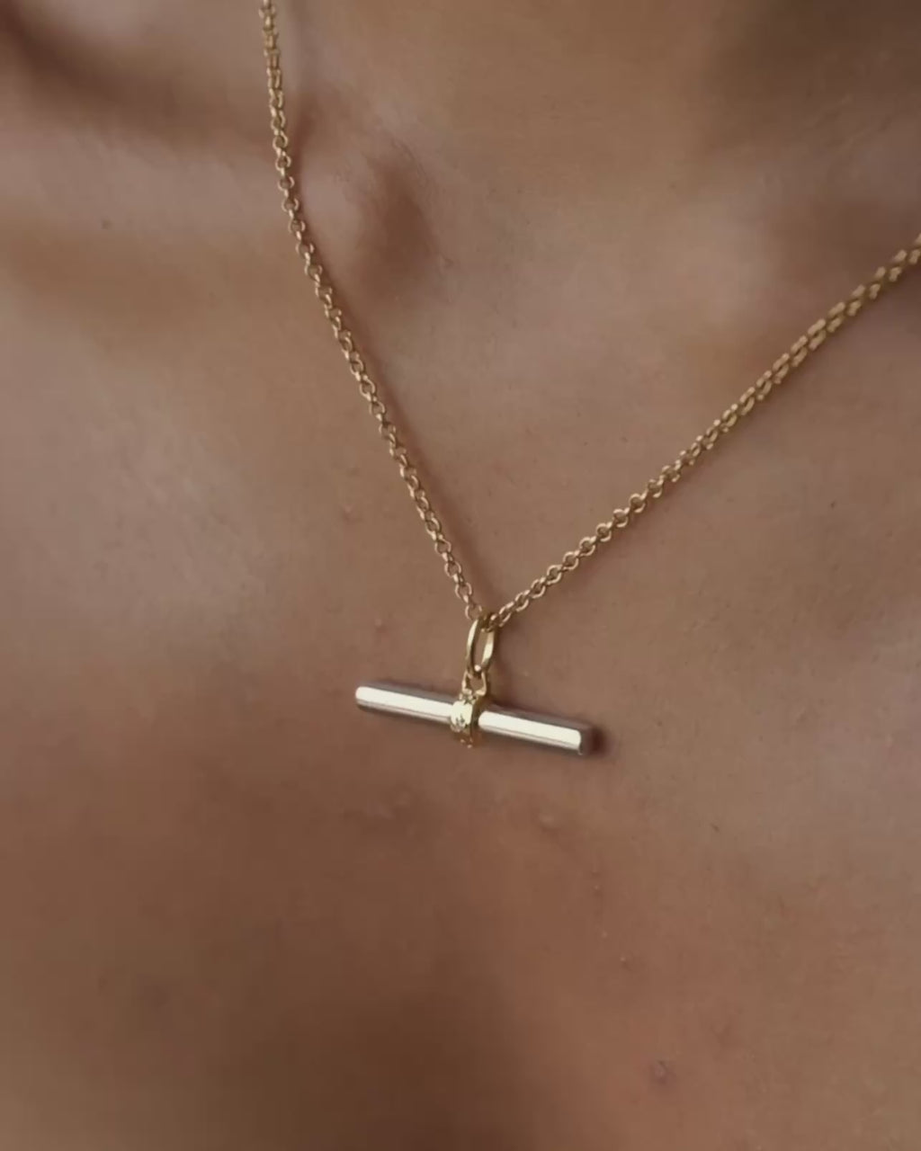 LUCY T-Bar Pendant - Mixed Metal