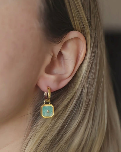 MOON TALISMAN Reversible Earring Charms - Amazonite