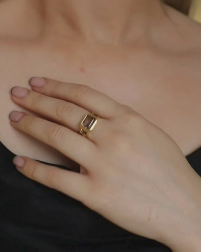 LUMI Ring - Smoky Quartz