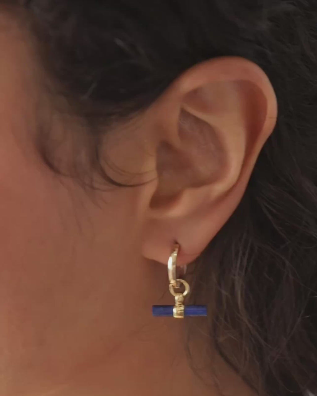 Lapis T-BAR / CARA Earring Set