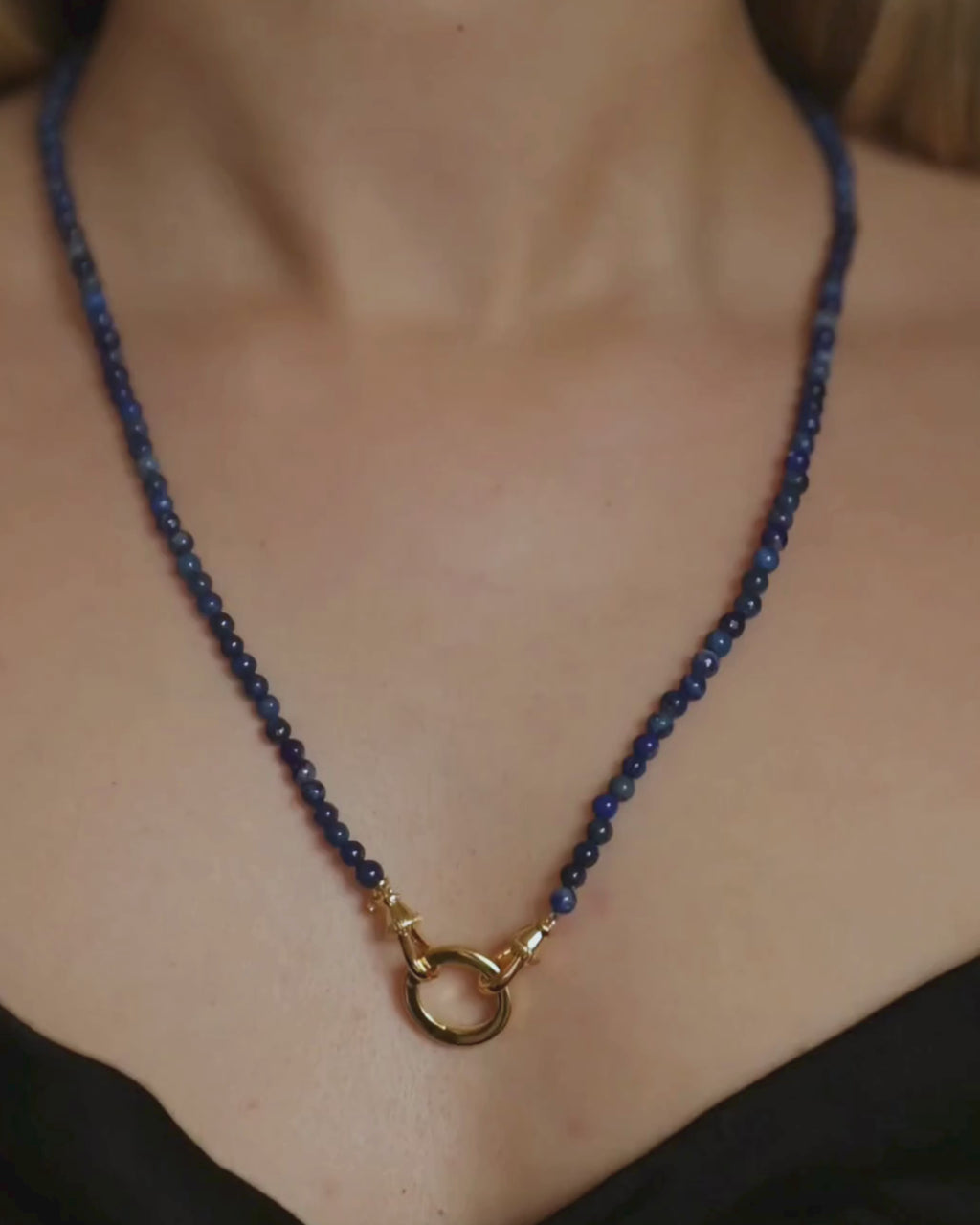 IRIS Lapis Beaded Necklace