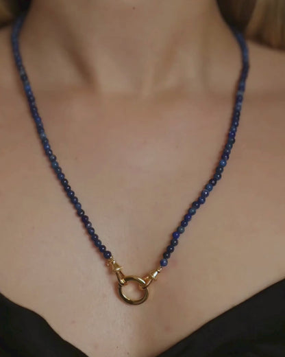 IRIS Lapis Beaded Necklace