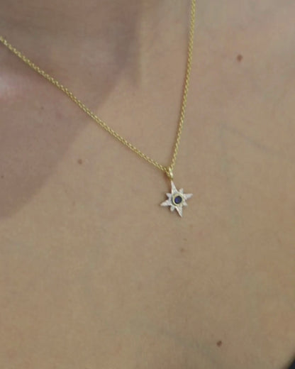 NORTH STAR Necklace - Sapphire