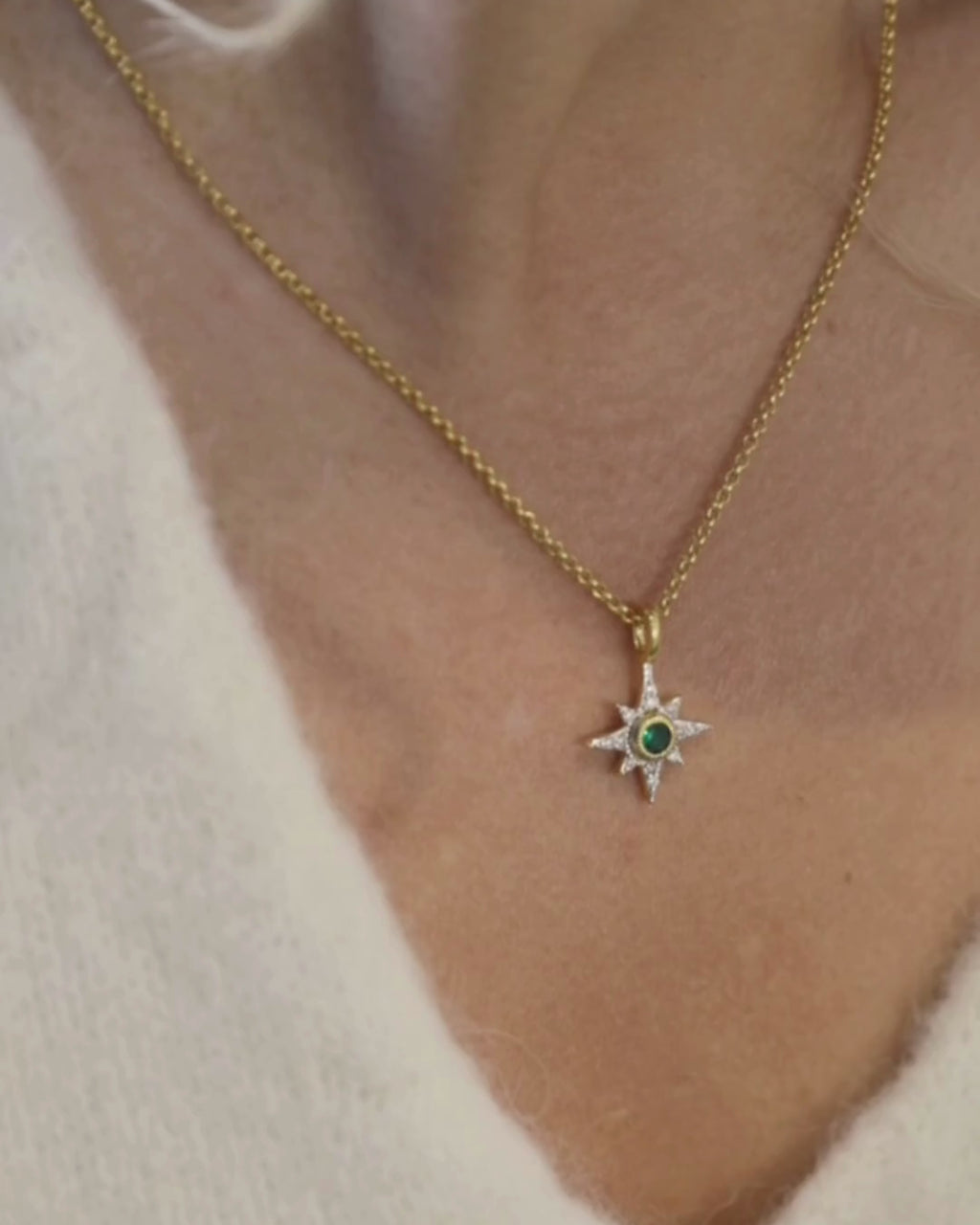NORTH STAR Necklace - Emerald