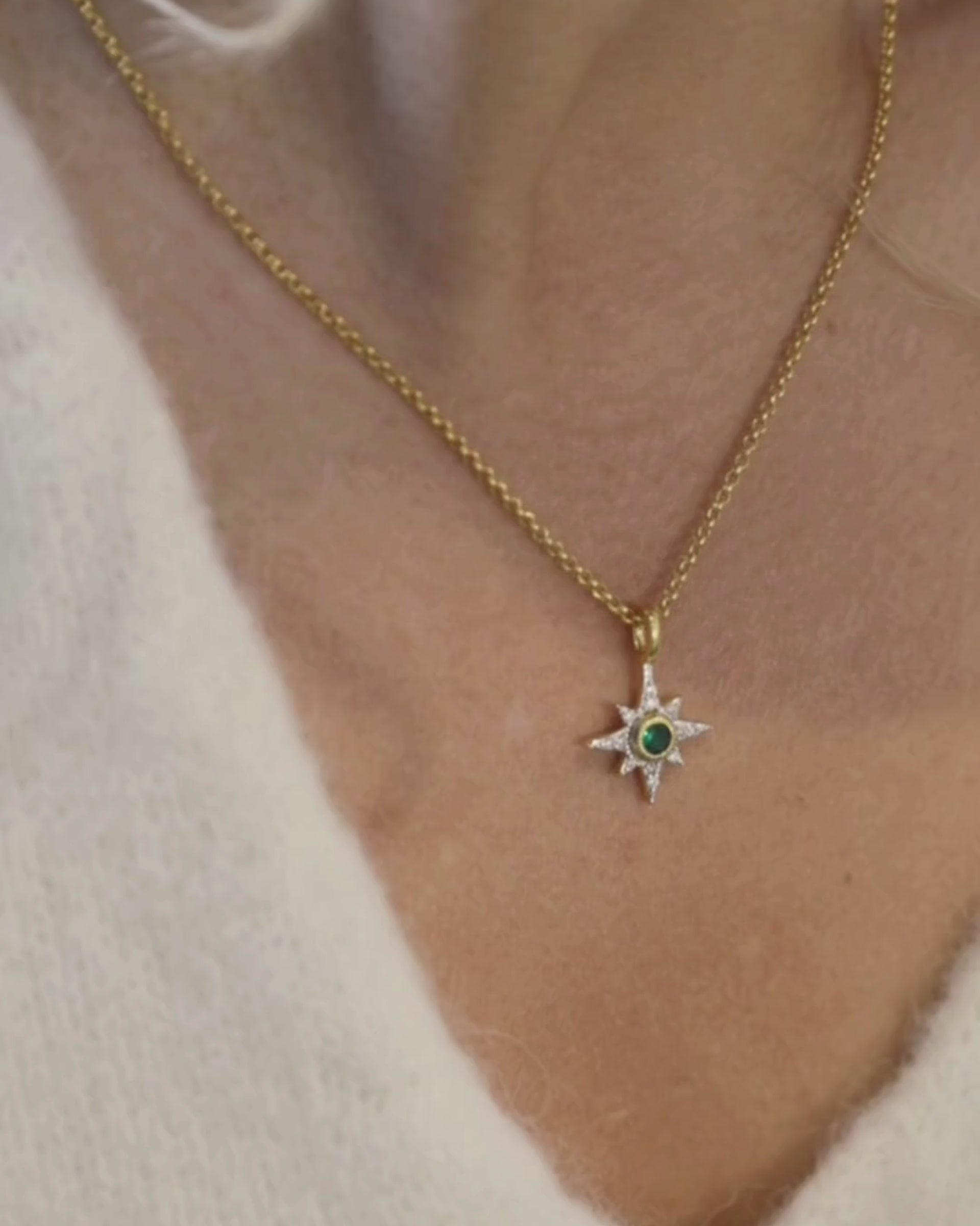 NORTH STAR Necklace - Emerald