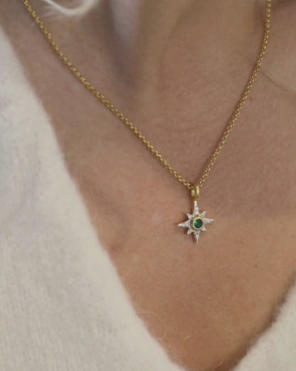 NORTH STAR Necklace - Emerald