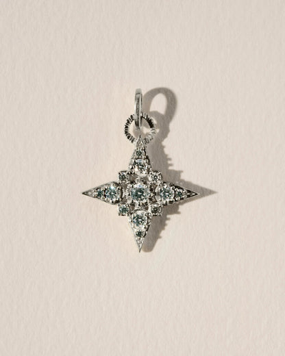 Stella star pendant in sterling silver with white crystals, designed for multiway necklace styling